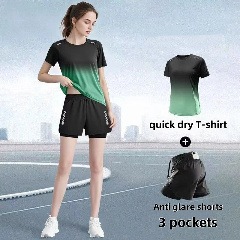 Herbal Yoga - Conjunto de roupas esportivas femininas, shorts