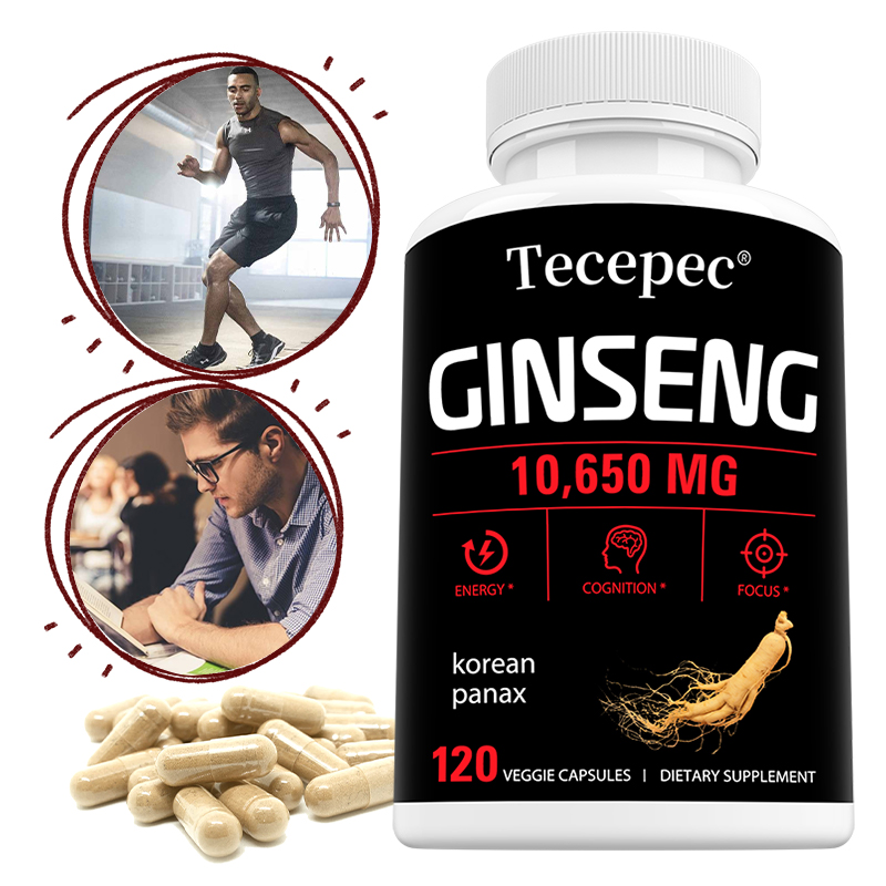 Herbal Wellness Water - Cápsulas de Ginseng Vermelho Coreano 1065mg,