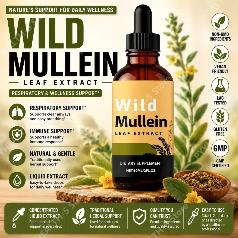 Herbal Wellness Drops - Gotas de Folha de Mullein com