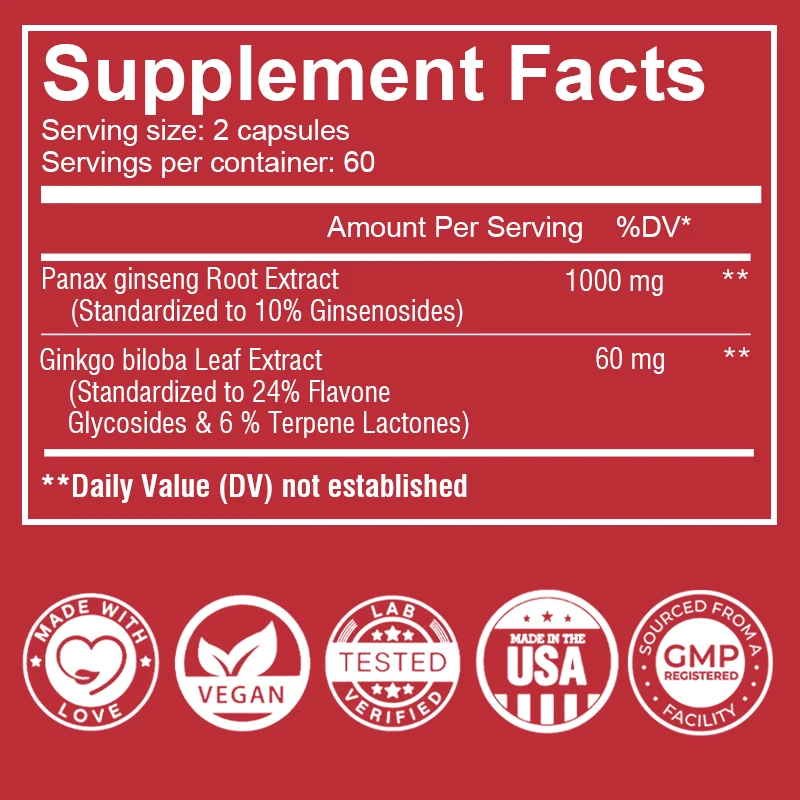 Cápsulas de ginseng vermelho c - Ginkgo Biloba Extract avaliação e preço