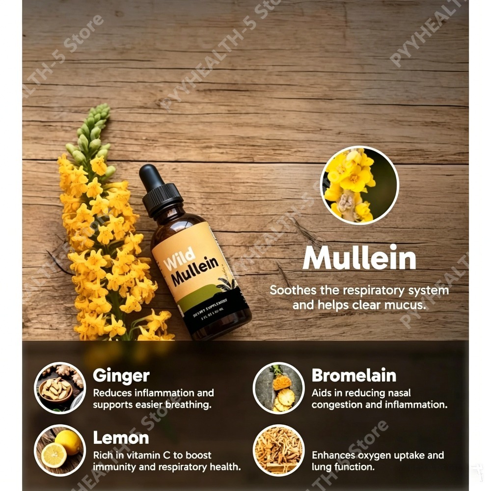 Gotas de Folha de Mullein com  - Herbal Wellness Drops avaliação e preço