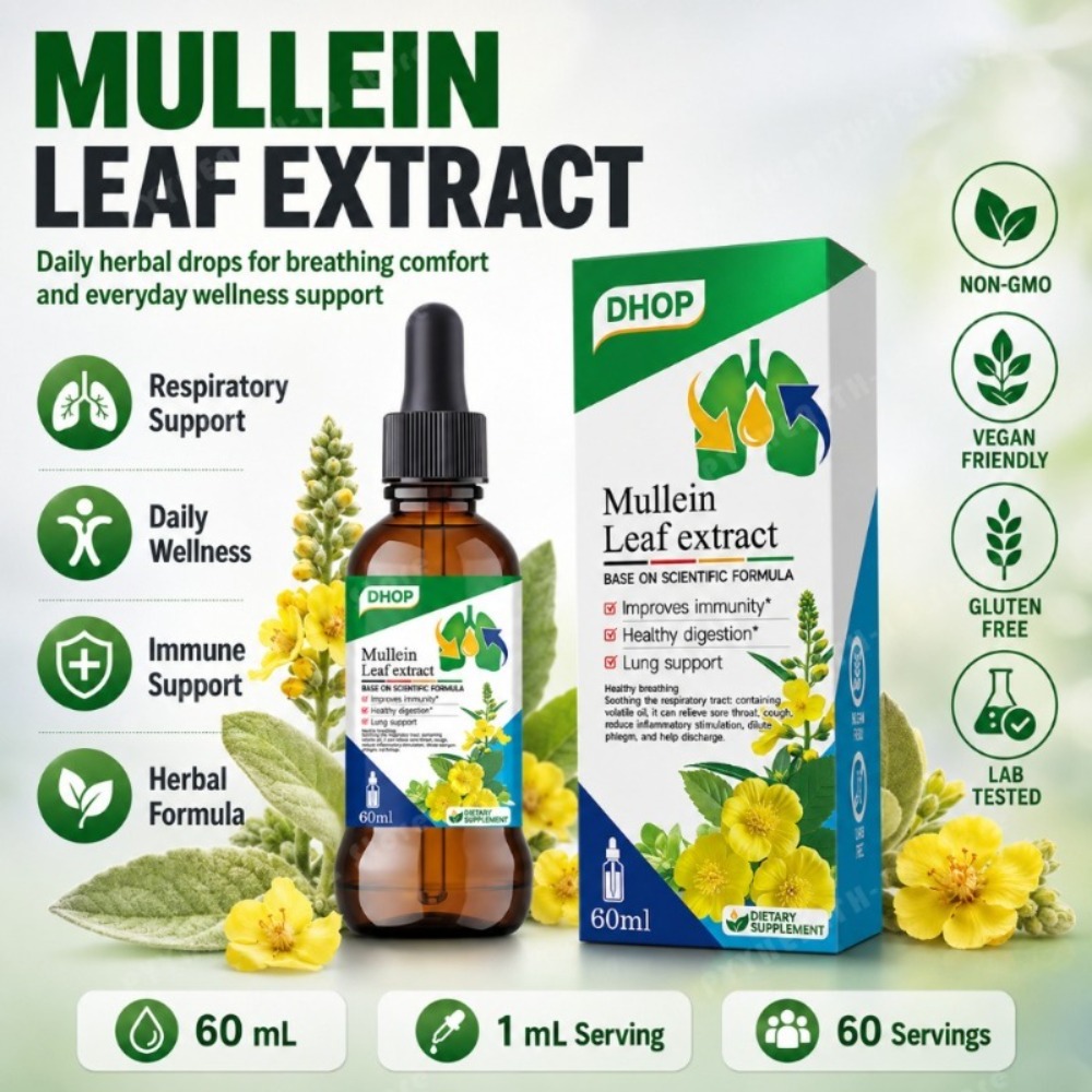 Extrato de Folha de Mullein em - Herbal Wellness Drops avaliação e preço