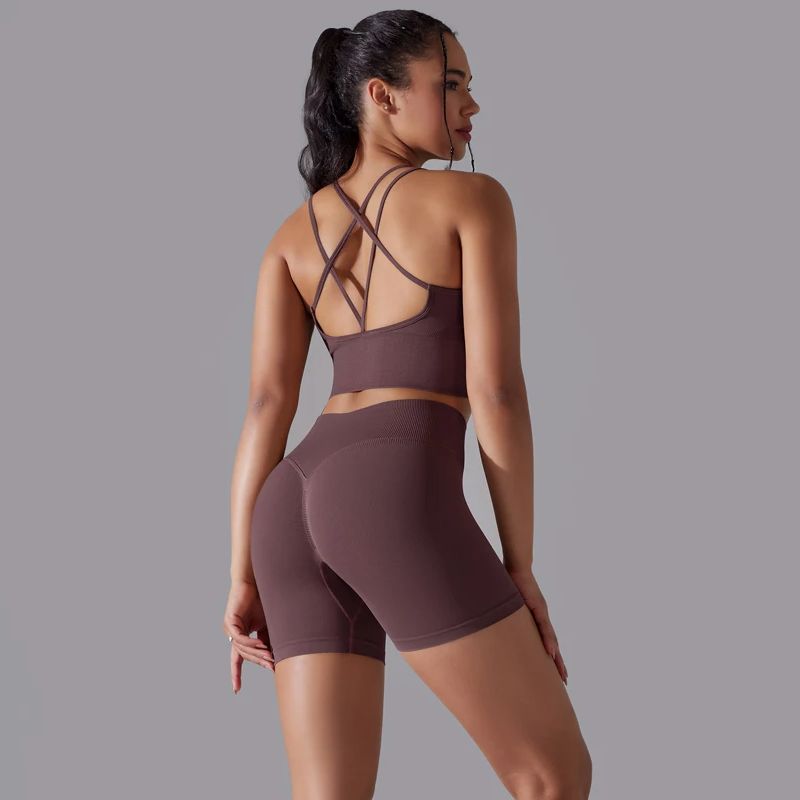 Sexy conjuntos de yoga feminin - Herbal Yoga avaliação e preço